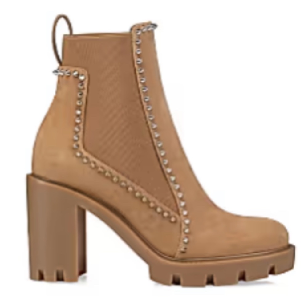 Christian Louboutin Suede Spike Booties